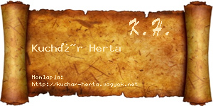 Kuchár Herta névjegykártya